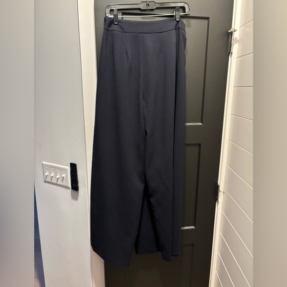 AKRIS Foss Wool Double Face Wide Leg Pants Apron Wrap Asymmetric Panel Trouser 8 - Picture 12 of 17